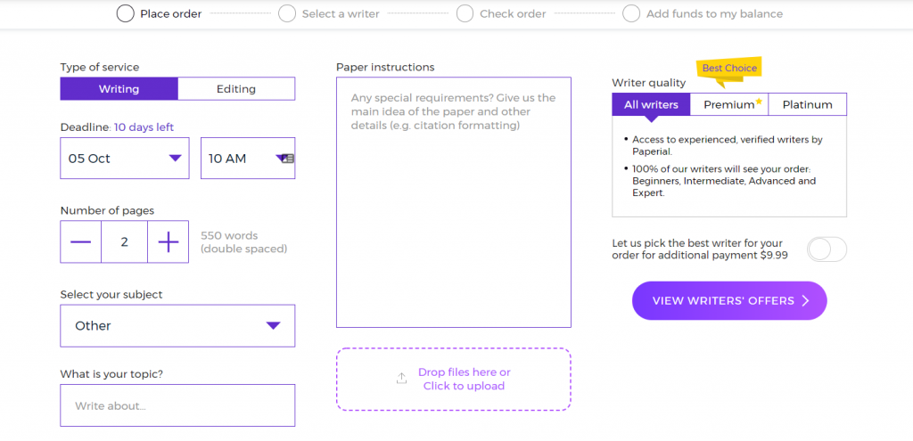 order placement review