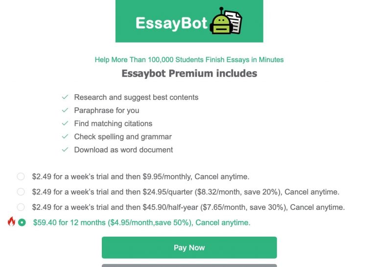 essay bot cancel subscription