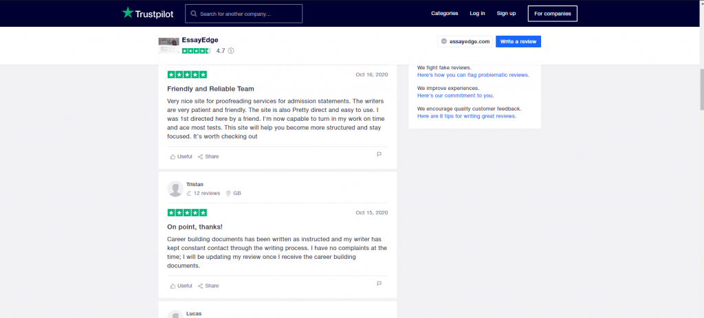 essayedge trustpilot reviews